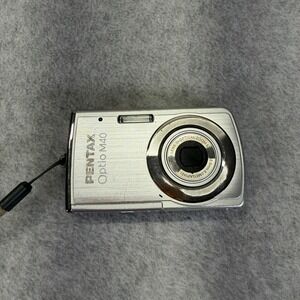 Pentax Optio M40 8.0MP Compact Digital Camera Silver Untested For Parts